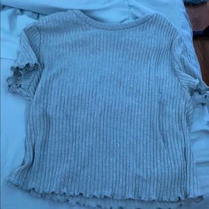 Grey crop top
